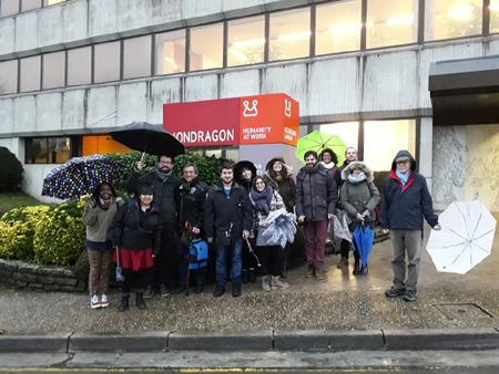 The students, on a visit to the Mondragon Cooperative Corporation.