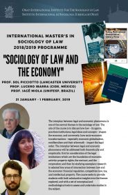 Sol Picciotto, Lucero Ibarra and Iage Miola: Sociology of Law and the Economy.