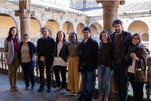 The students pose with Prof. Ann Griffiths.