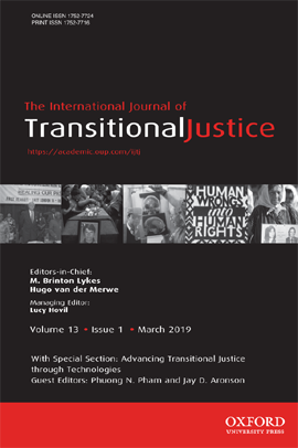 International Journal of Transitional Justice, 13(1)