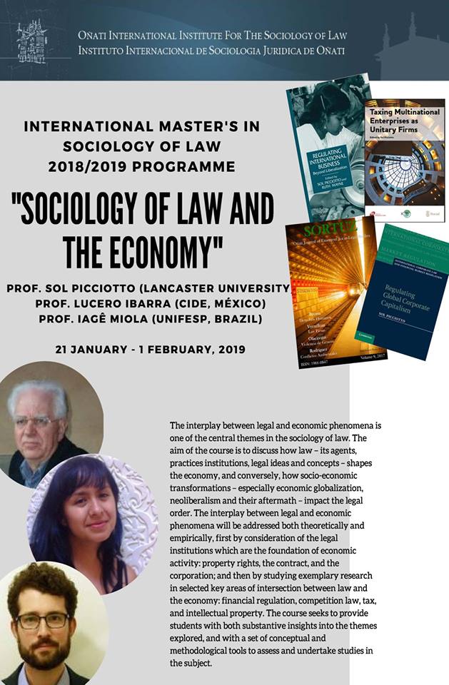 Course on Sociology of Law and the Economy