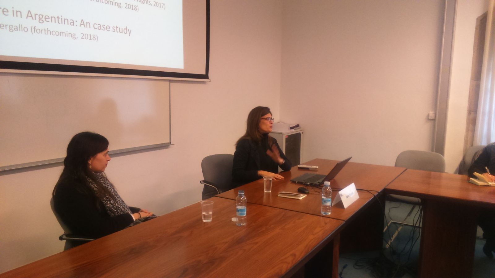 Paola Bergallo, during her presentation.