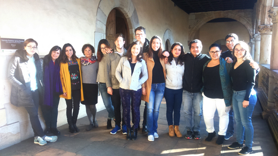 Tamar Pitch poses with the Master's students.