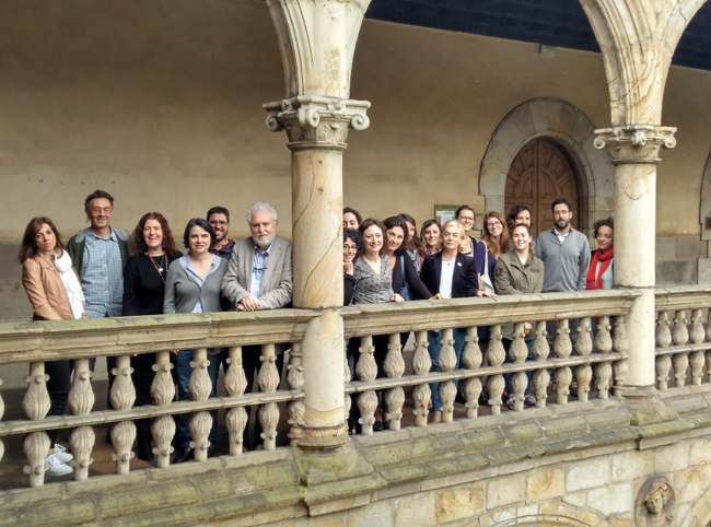 The workshop participants, with Vincenzo Ferrari.